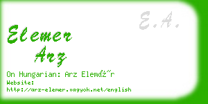 elemer arz business card